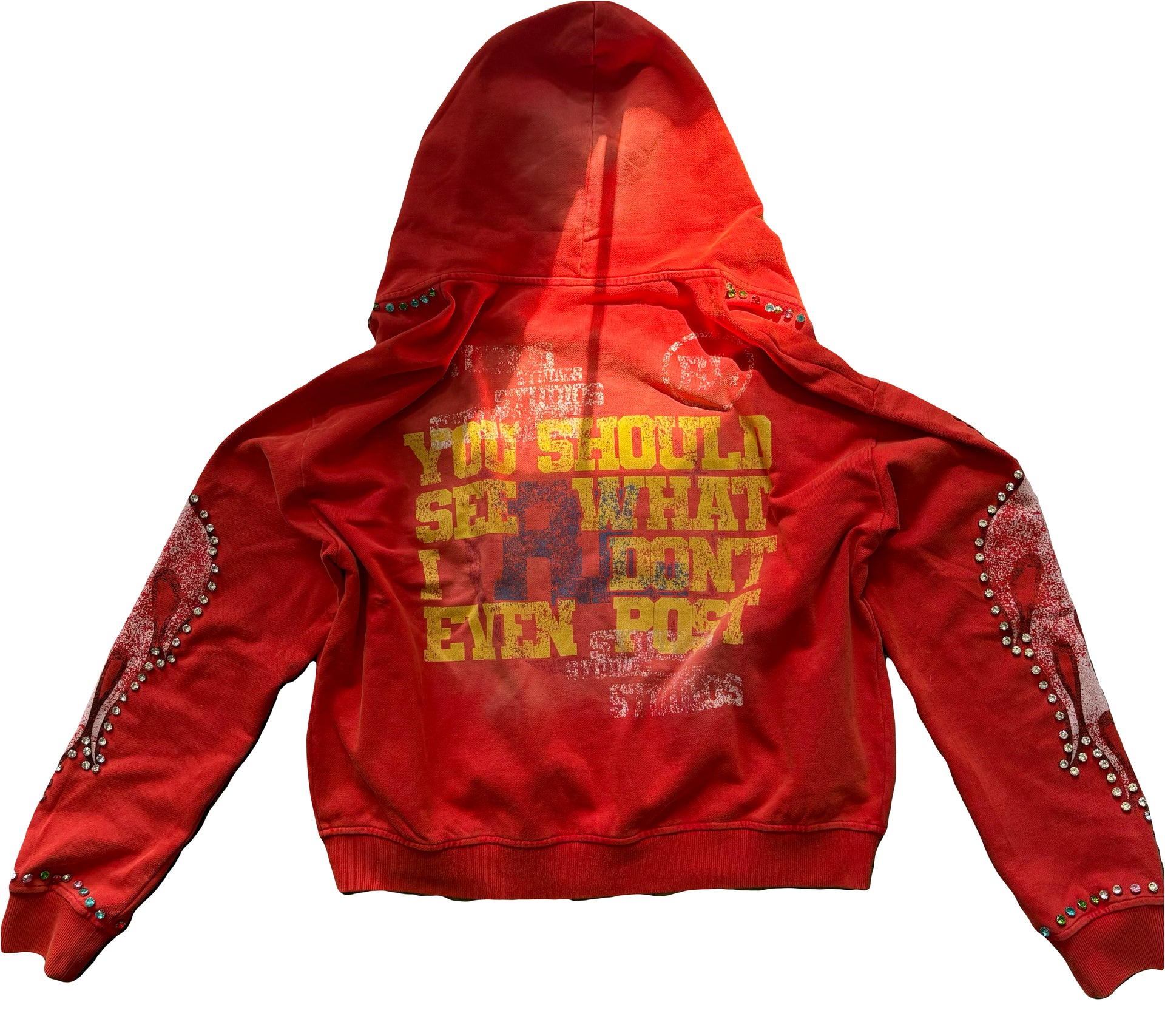 RL Zip Up Rhinestone Hoodie