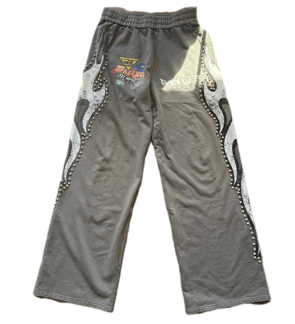 Balenciaga GREY Rhinestone SweatSuit