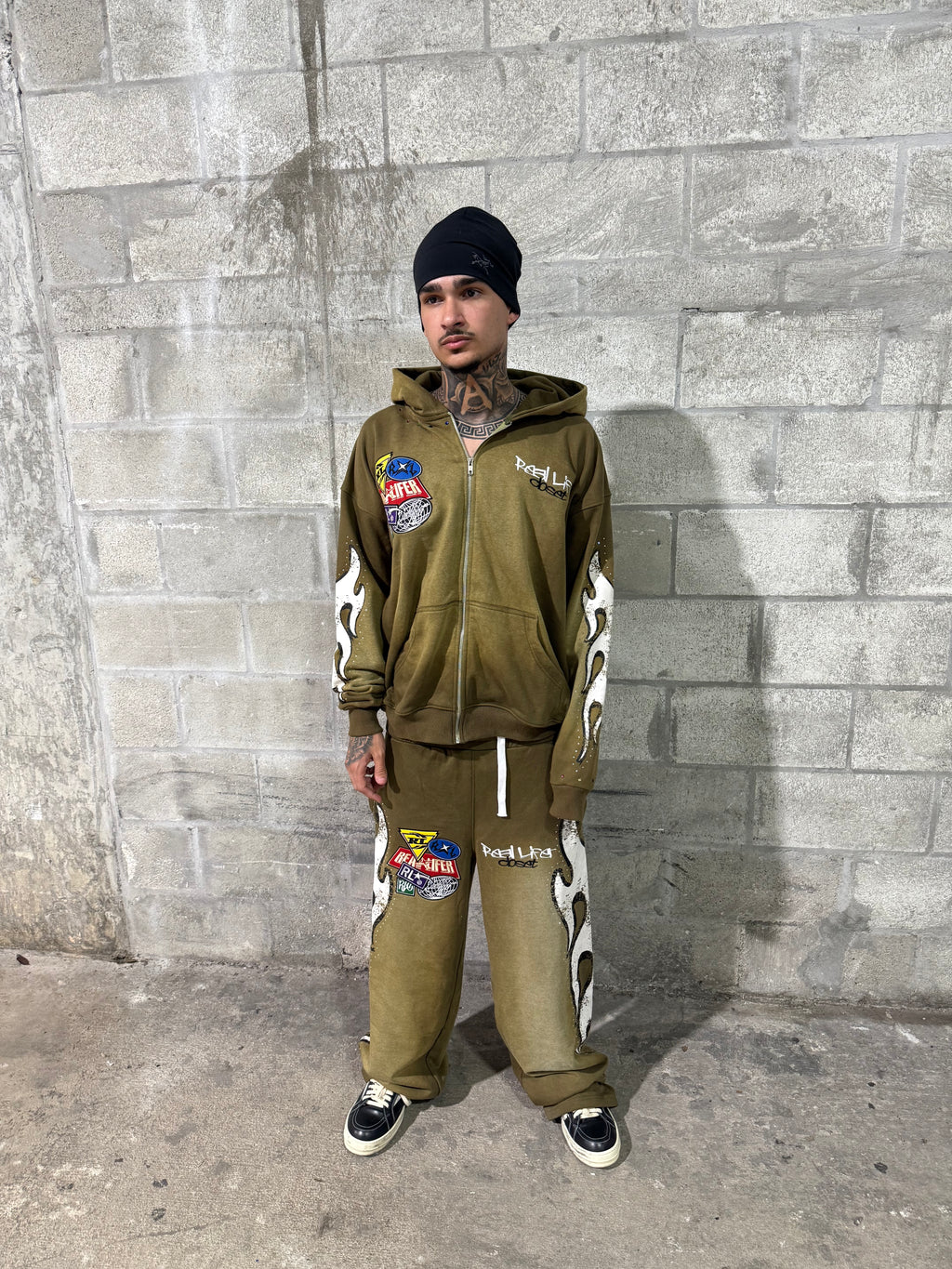 Green BurnOut Track Pants
