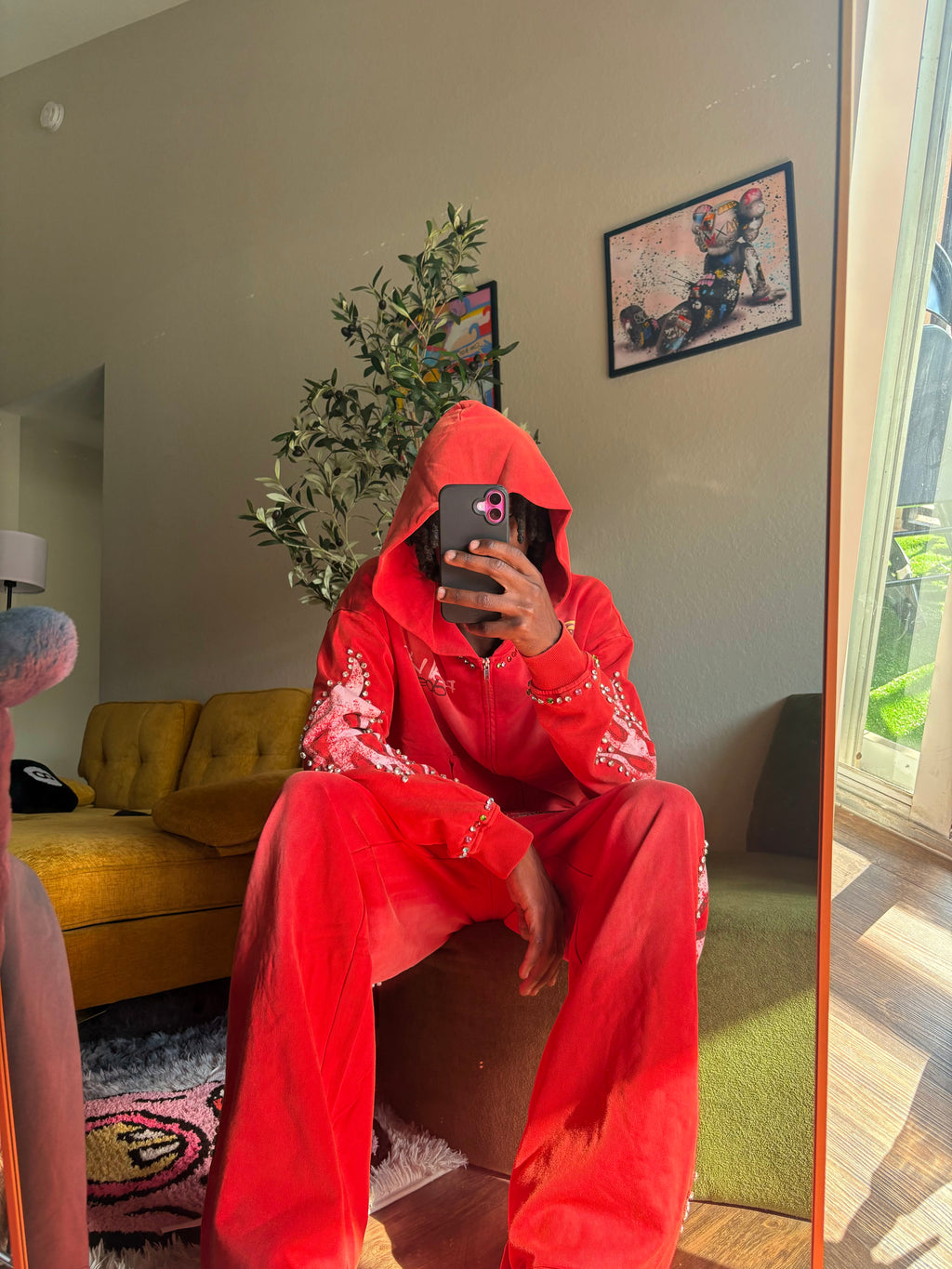 Rubi Red Rhinestone SweatSuit